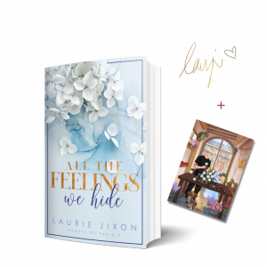 Bild vom Buch All the Feelings We Hide + Charakterkarte und Signatur