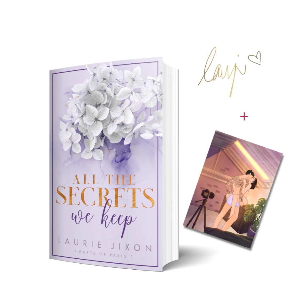 Bild vom Buch All the Secrets We Keep + Charakterkarte und Signatur
