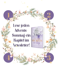 Adventskranz mit dem Buch: All the Secrets We Keep - Hearts of Paris