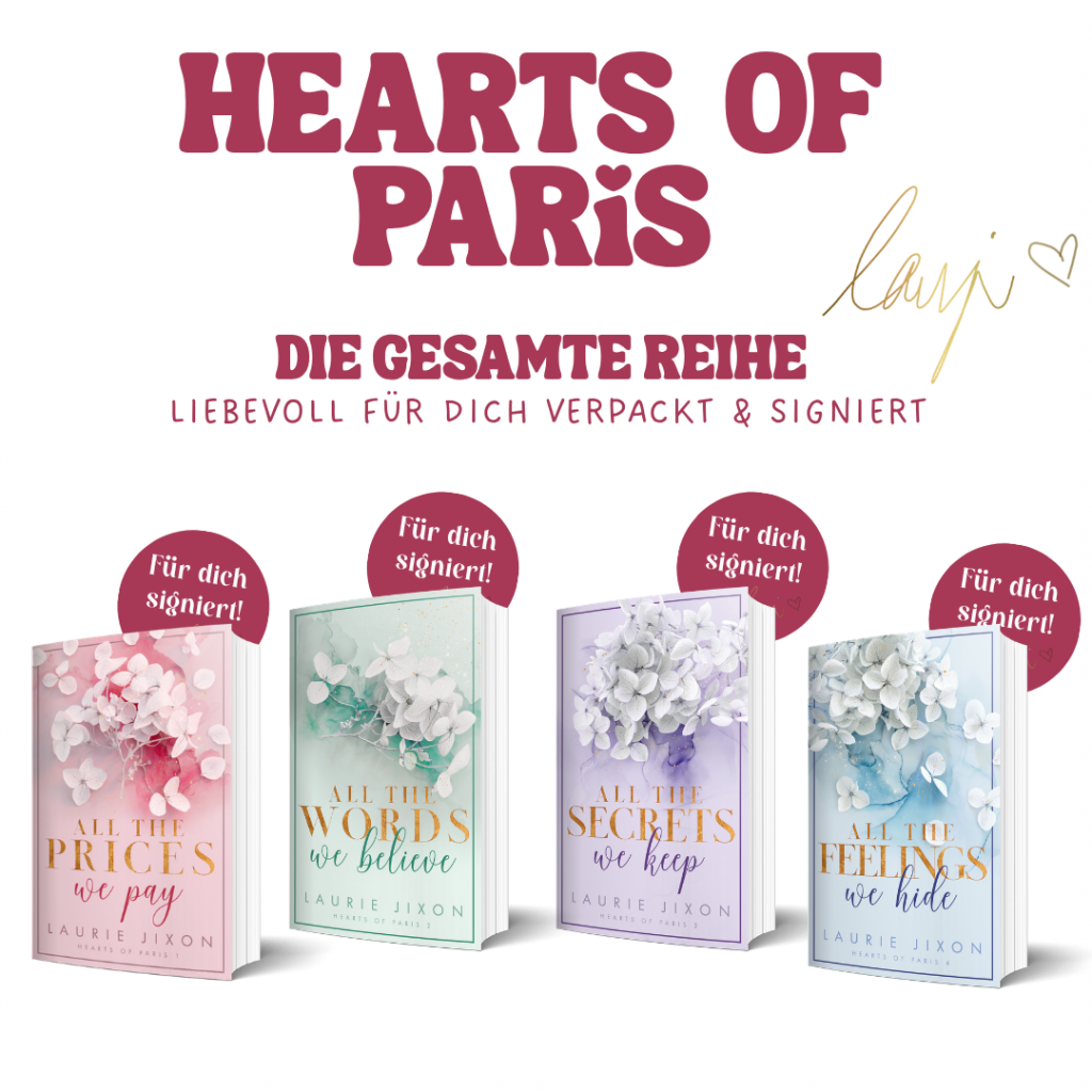 Mock Ups der gesamten Hearts-of-Paris-Reihe signiert