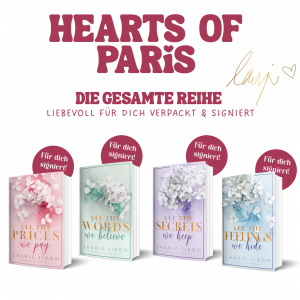 Mock Ups der gesamten Hearts-of-Paris-Reihe signiert