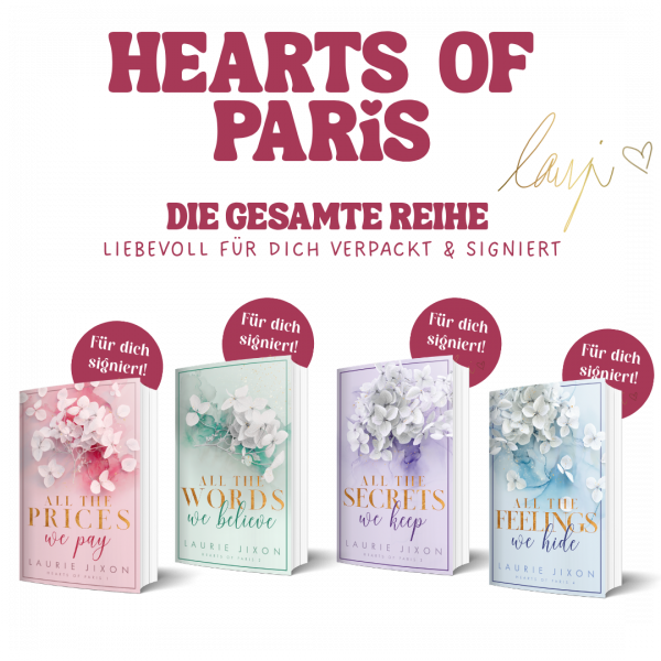 Mock Ups der gesamten Hearts-of-Paris-Reihe signiert
